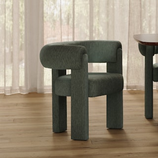 Everse Velvet Dining Chair - Melange Green