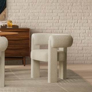 Everse Dining Chair - Ratine Ivory