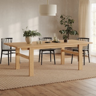 Gina 88.5" - 112" Extendable Dining Table - White Oak