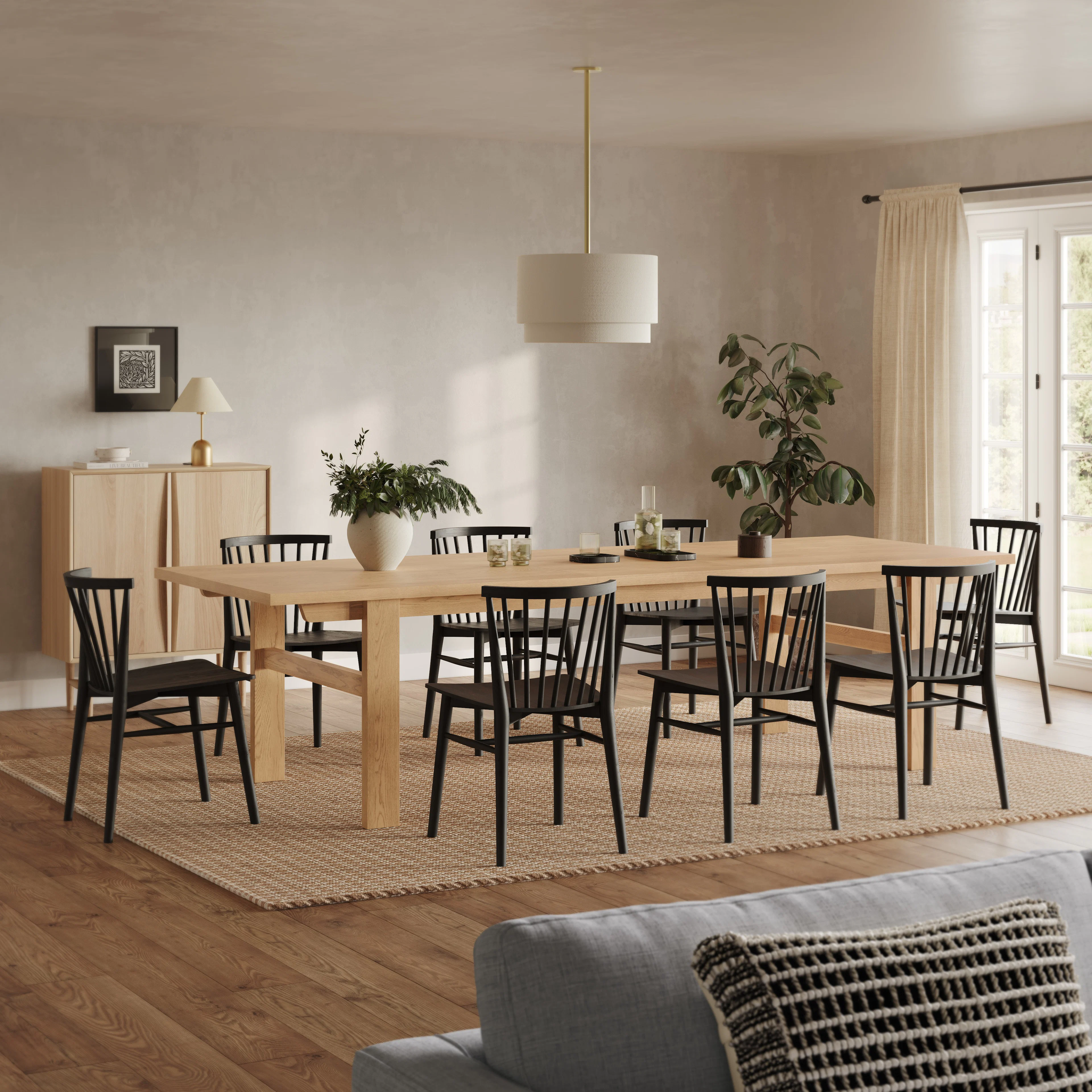 Gina 88.5" - 112" Extendable Dining Table - White Oak