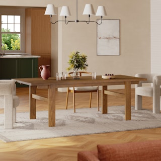 Gina 88.5" - 112" Extendable Dining Table - Smoked Oak