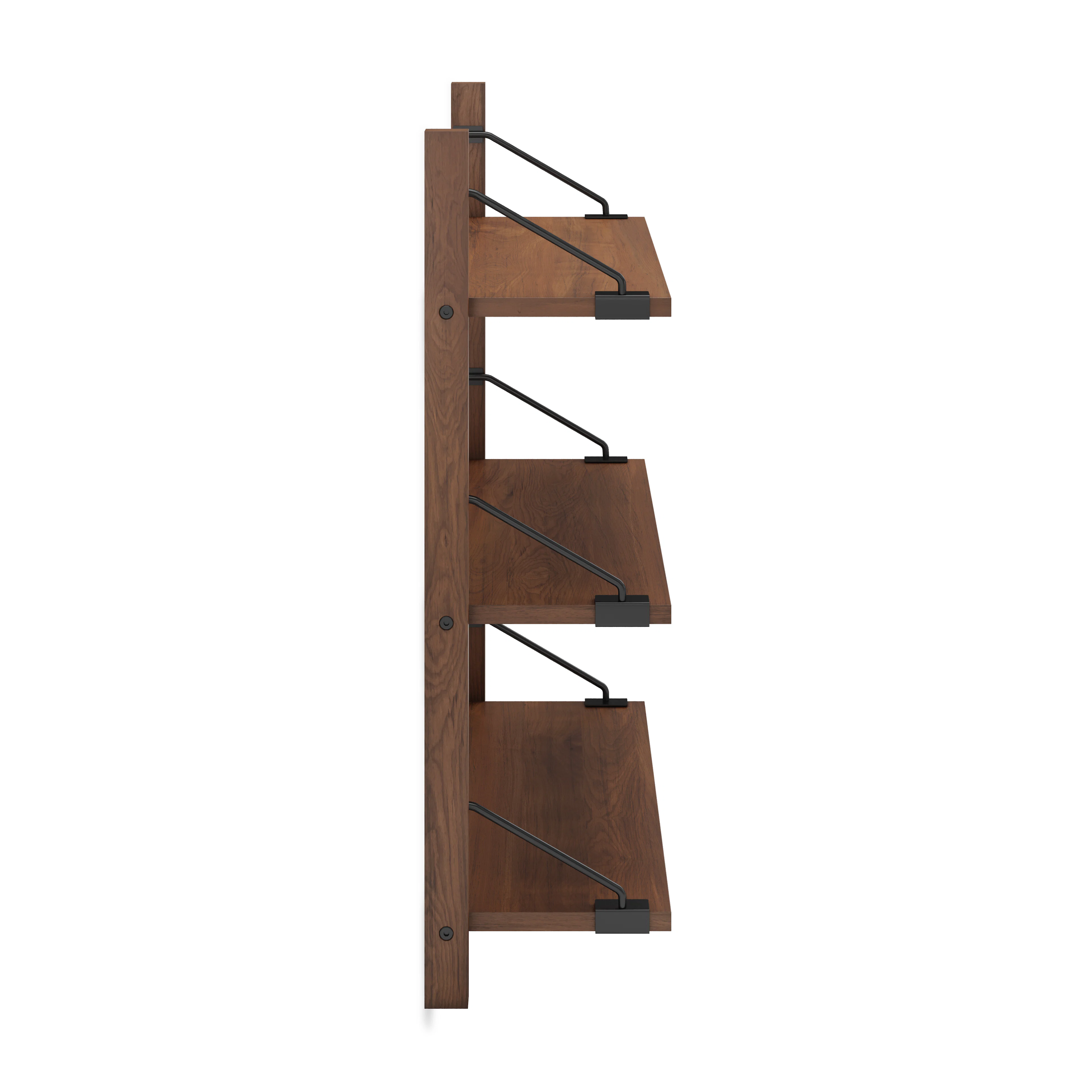 Stark 25" 3-Tier Shelving Unit - Walnut