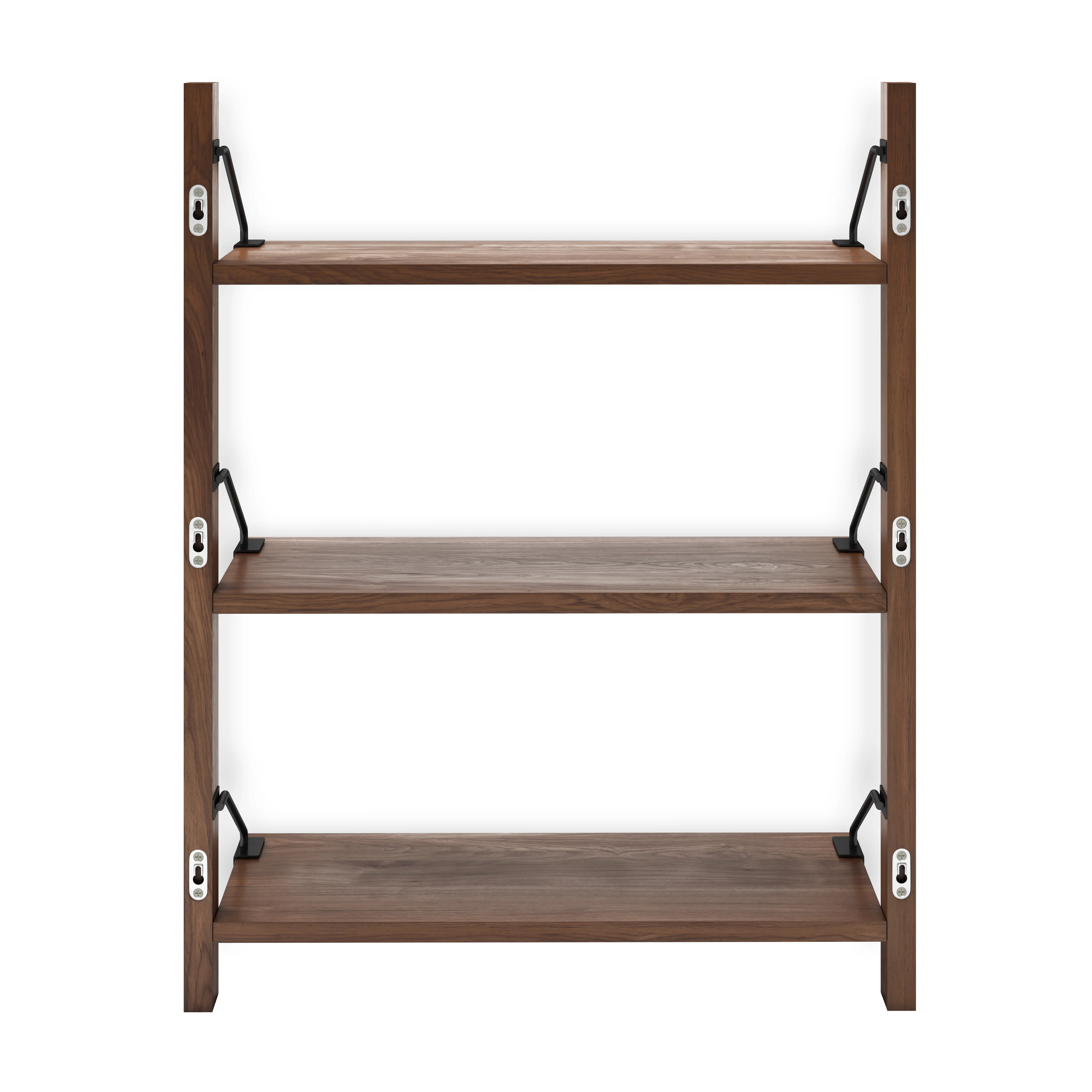 Stark 25" 3-Tier Shelving Unit - Walnut