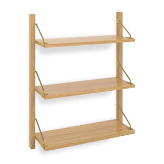 Stark 25" 3-Tier Shelving Unit - Oak
