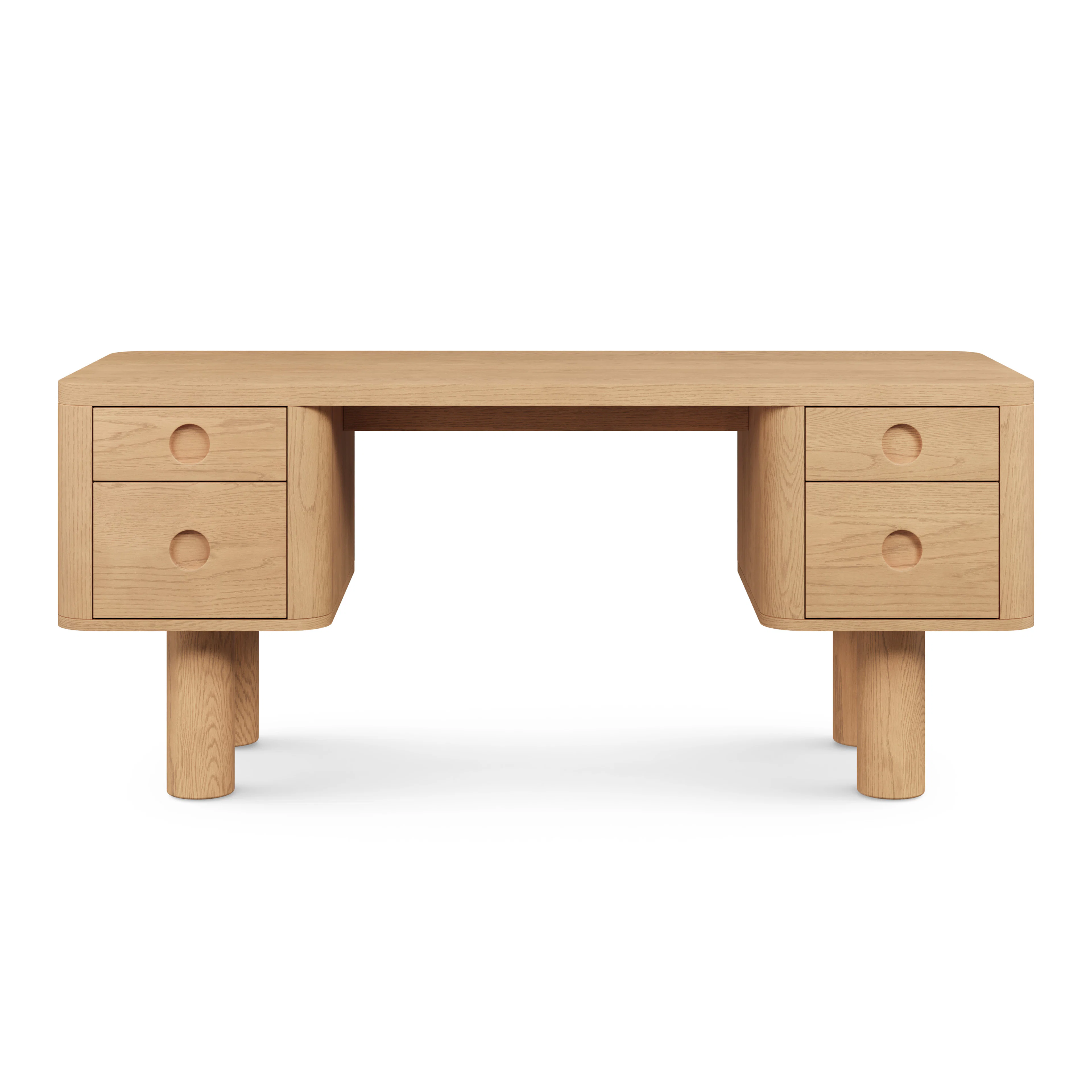 Adel 66.5" Desk - White Oak