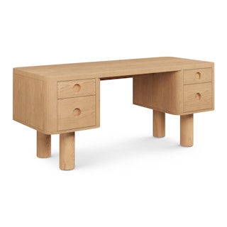 Adel 66.5" Desk - White Oak