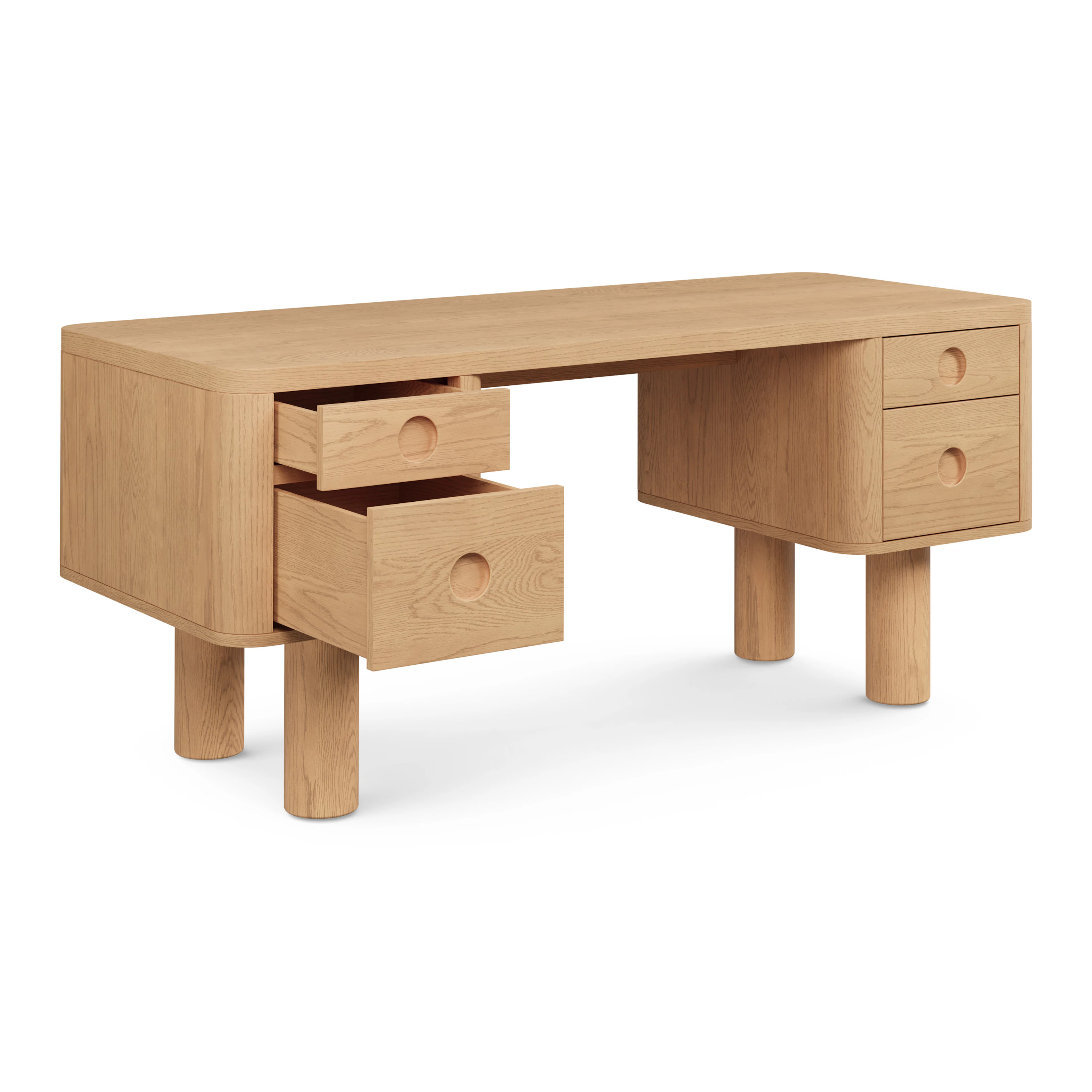 Adel 66.5" Desk - White Oak