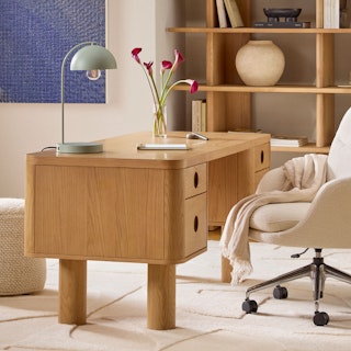 Adel 66.5" Desk - White Oak