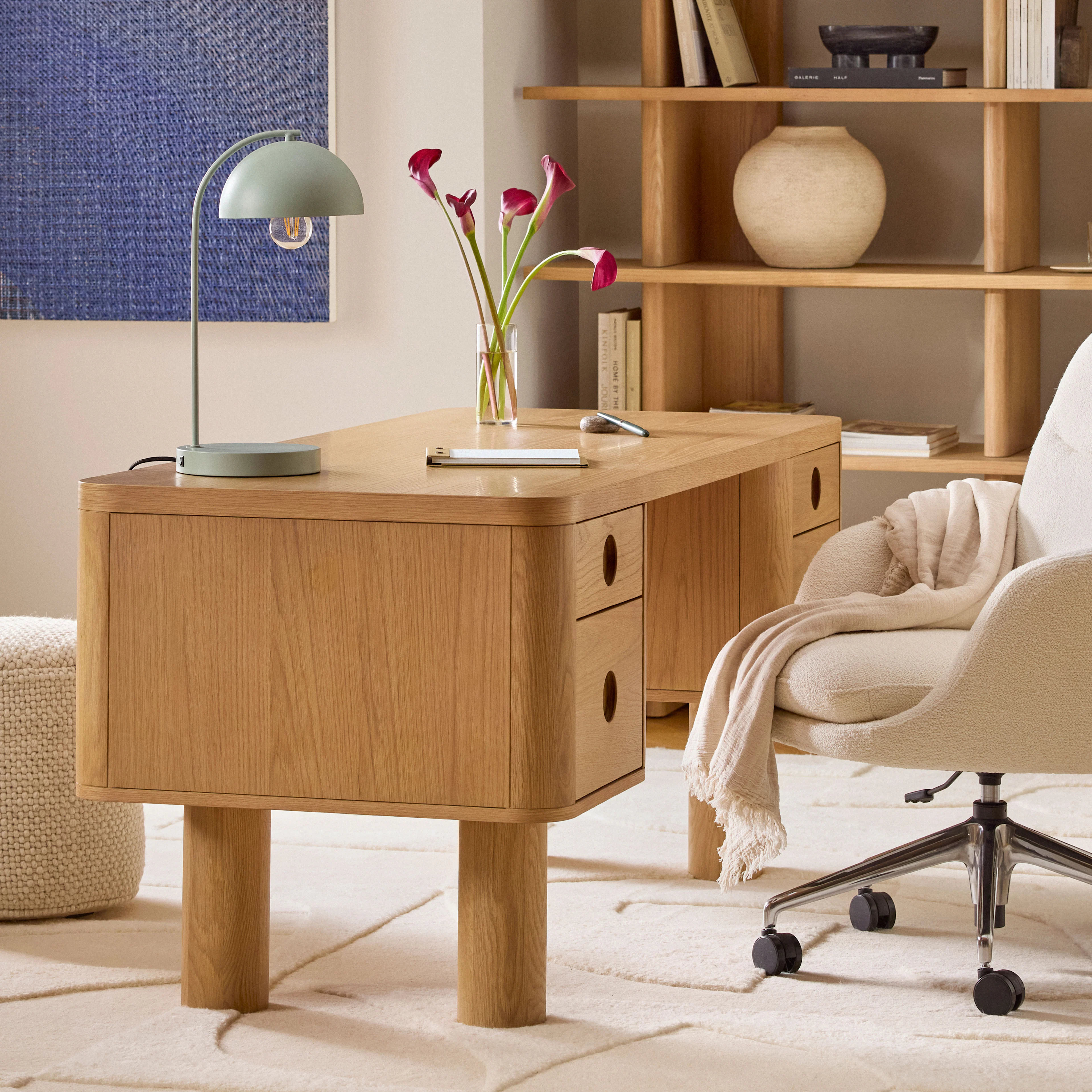 Adel 66.5" Desk - White Oak