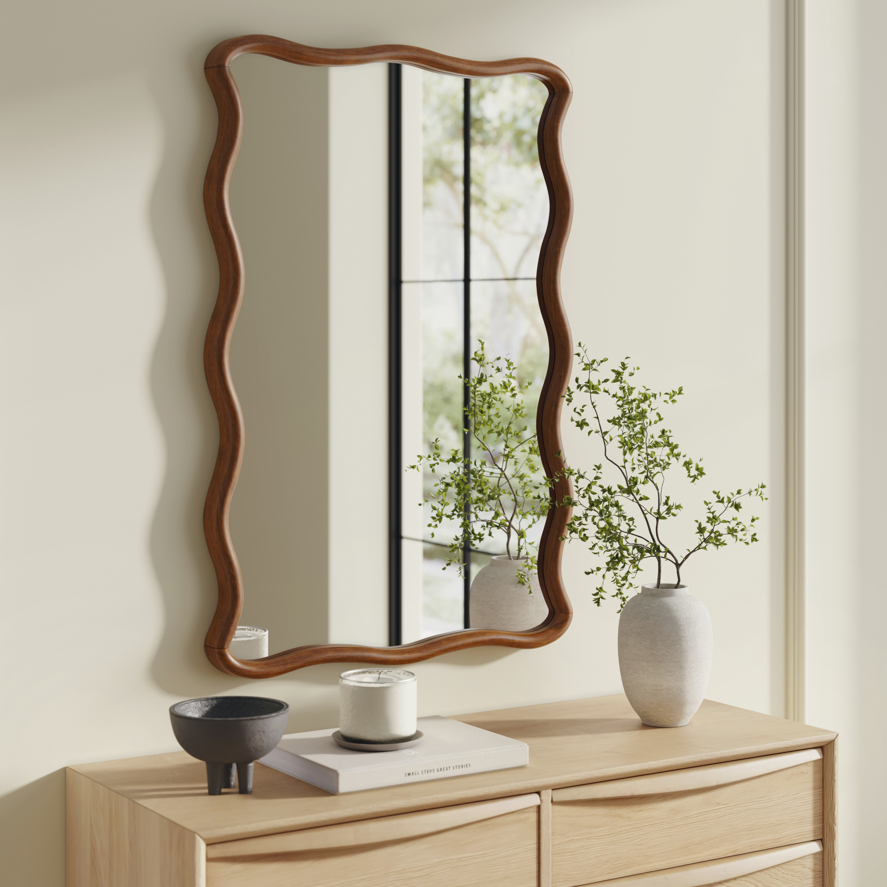 Wall mirror outlet