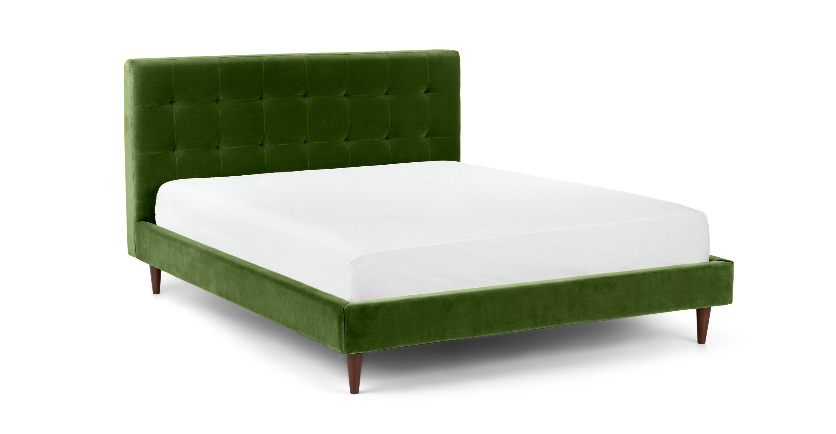 Green queen deals bed