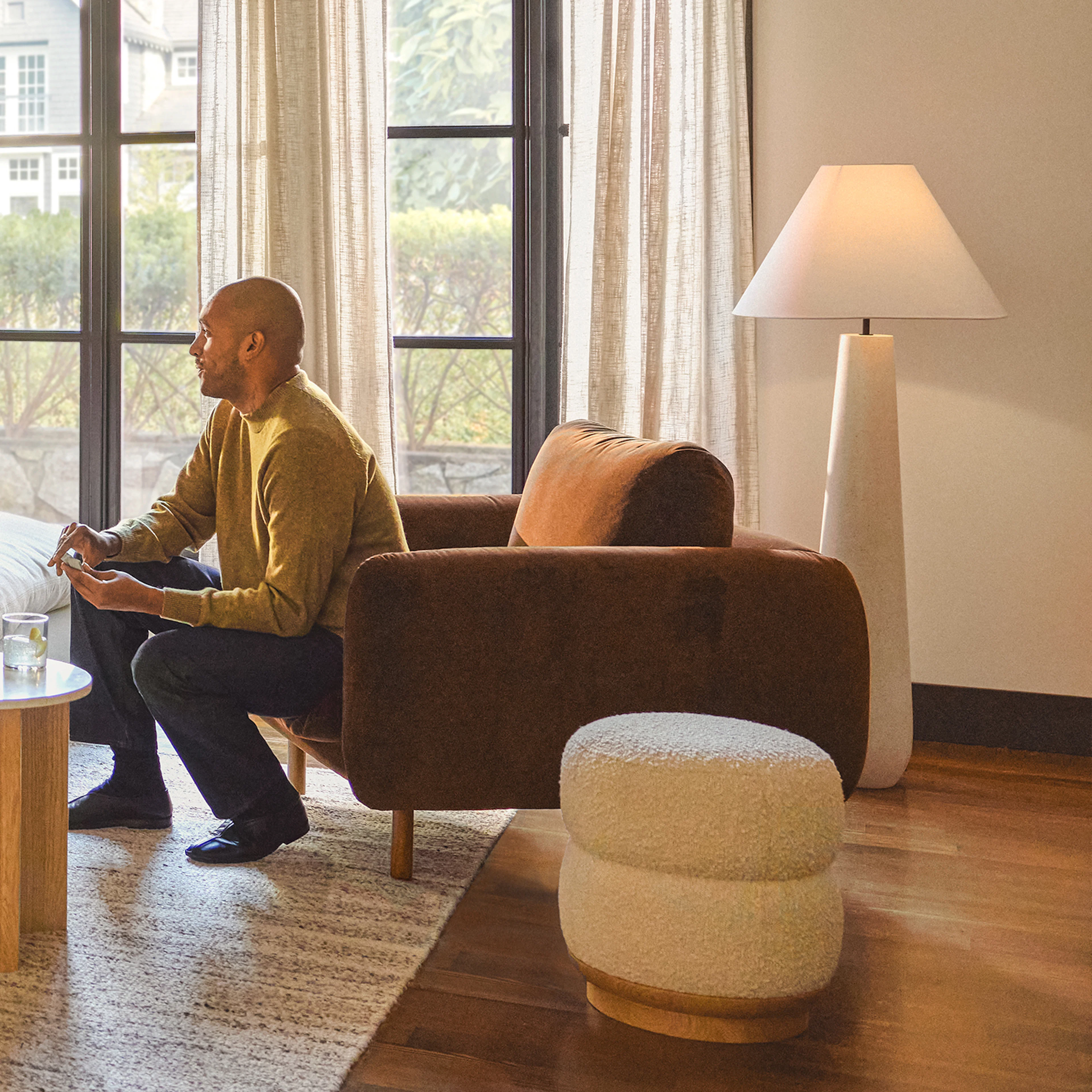 Pilar Floor Lamp - White Terrazzo