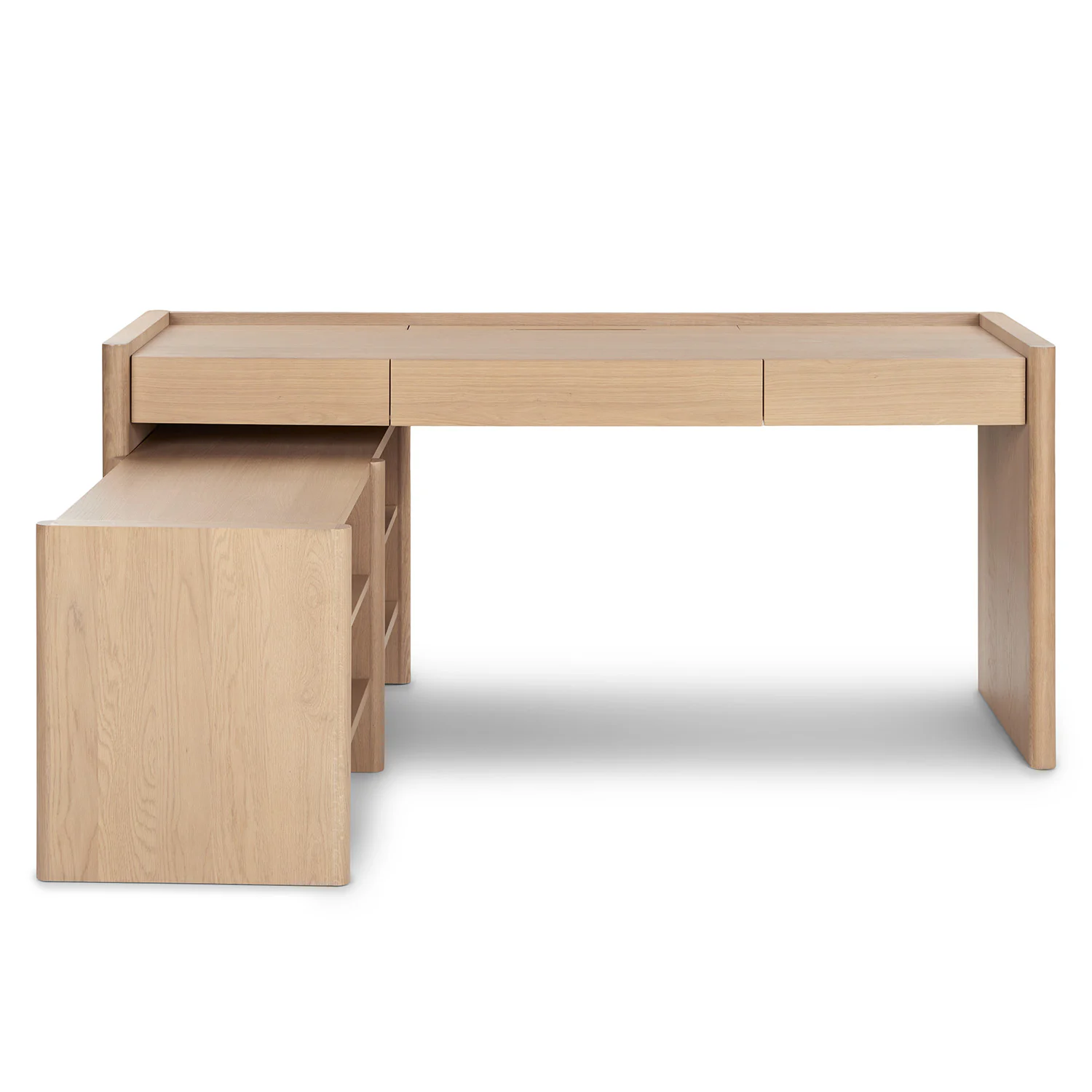 Torme L-Shape Desk Set - White Oak