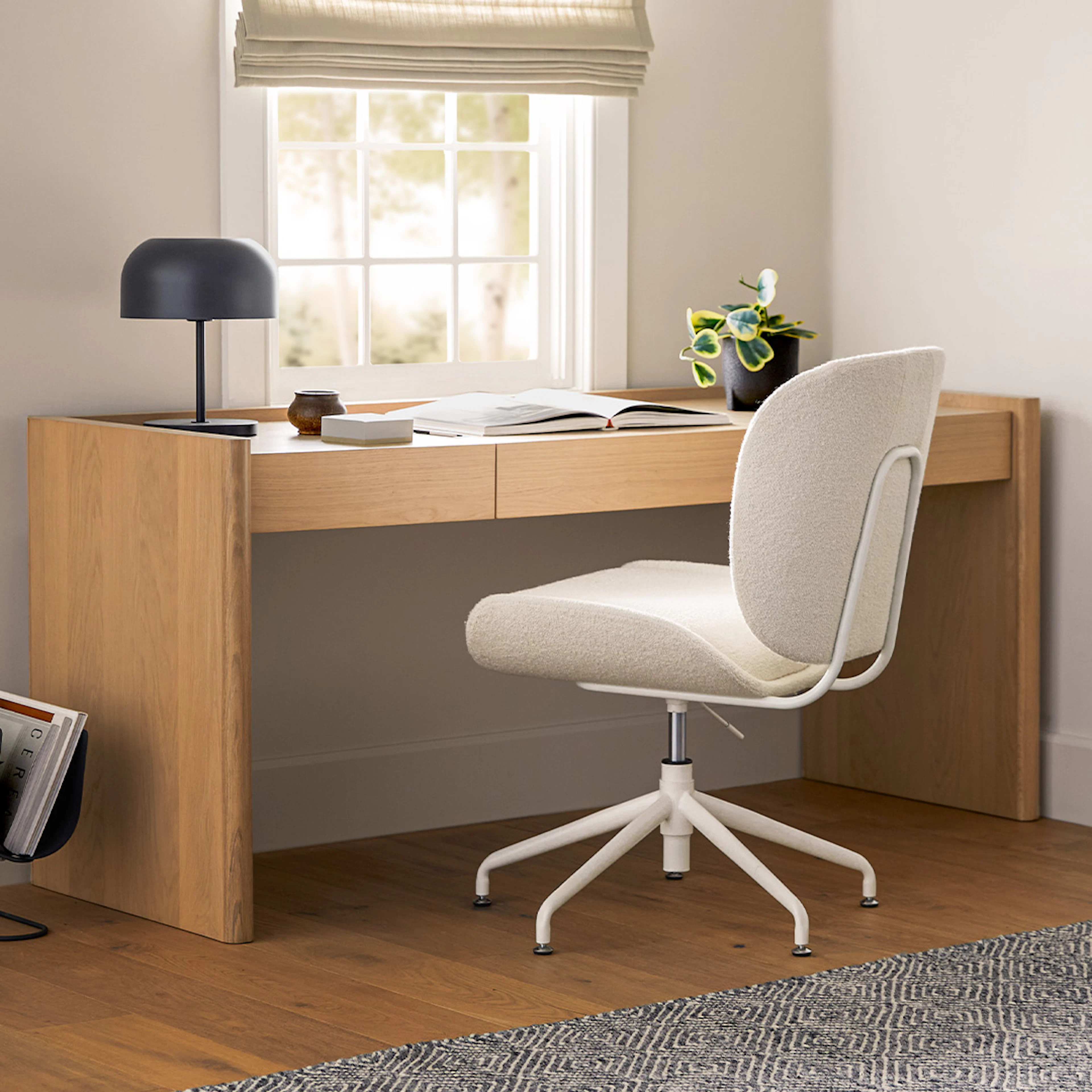 Torme L-Shape Desk Set - White Oak