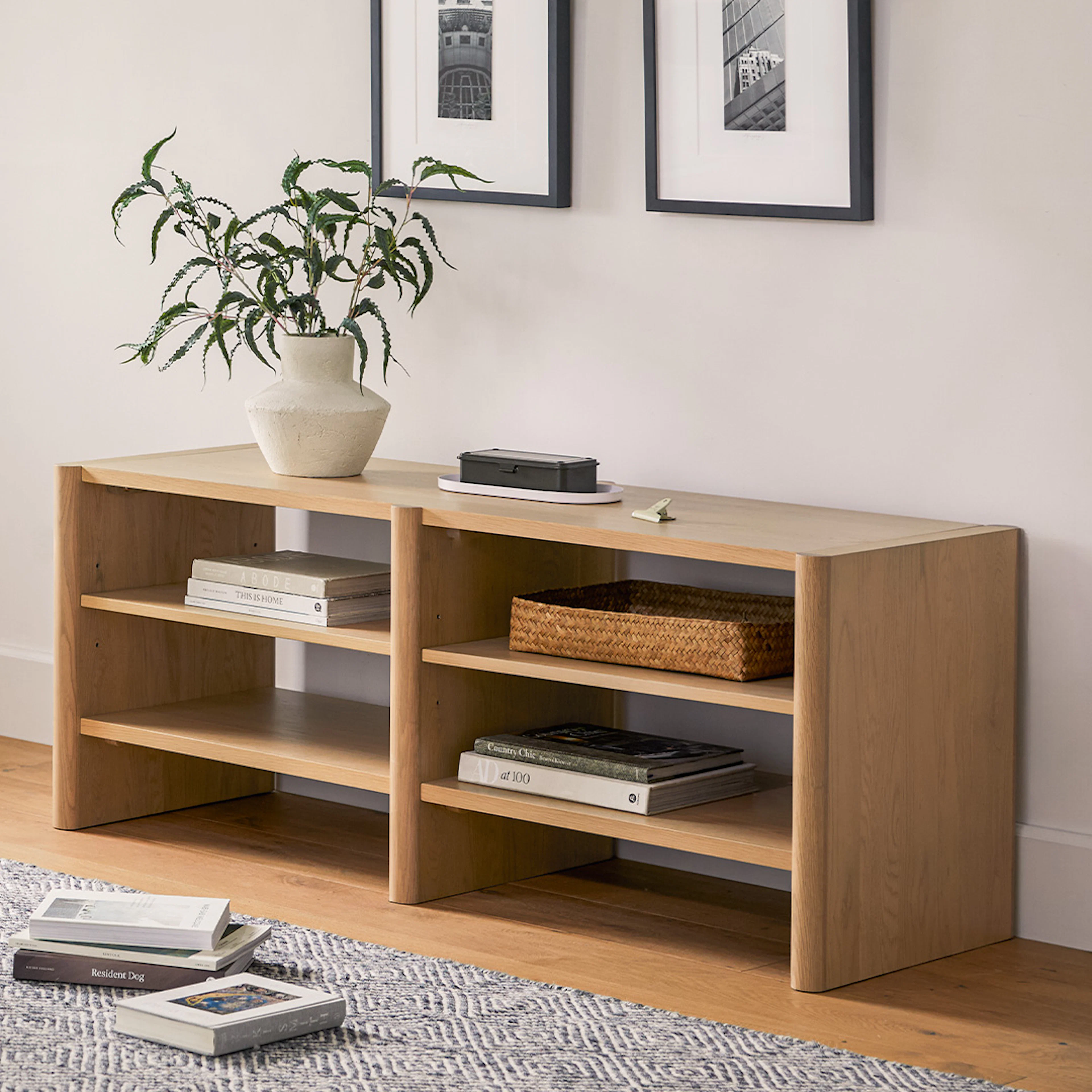Torme L-Shape Desk Set - White Oak