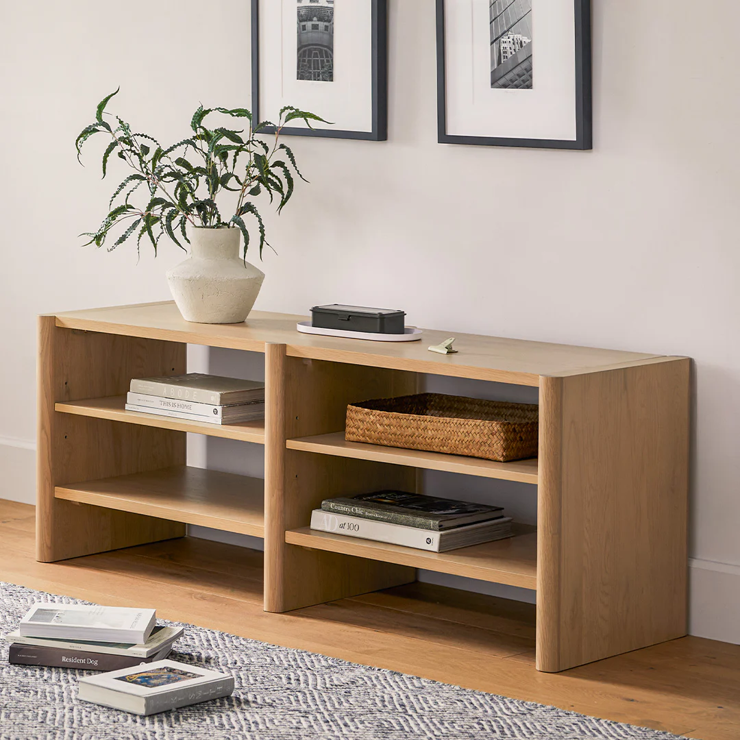 Torme L-Shape Desk Set - White Oak