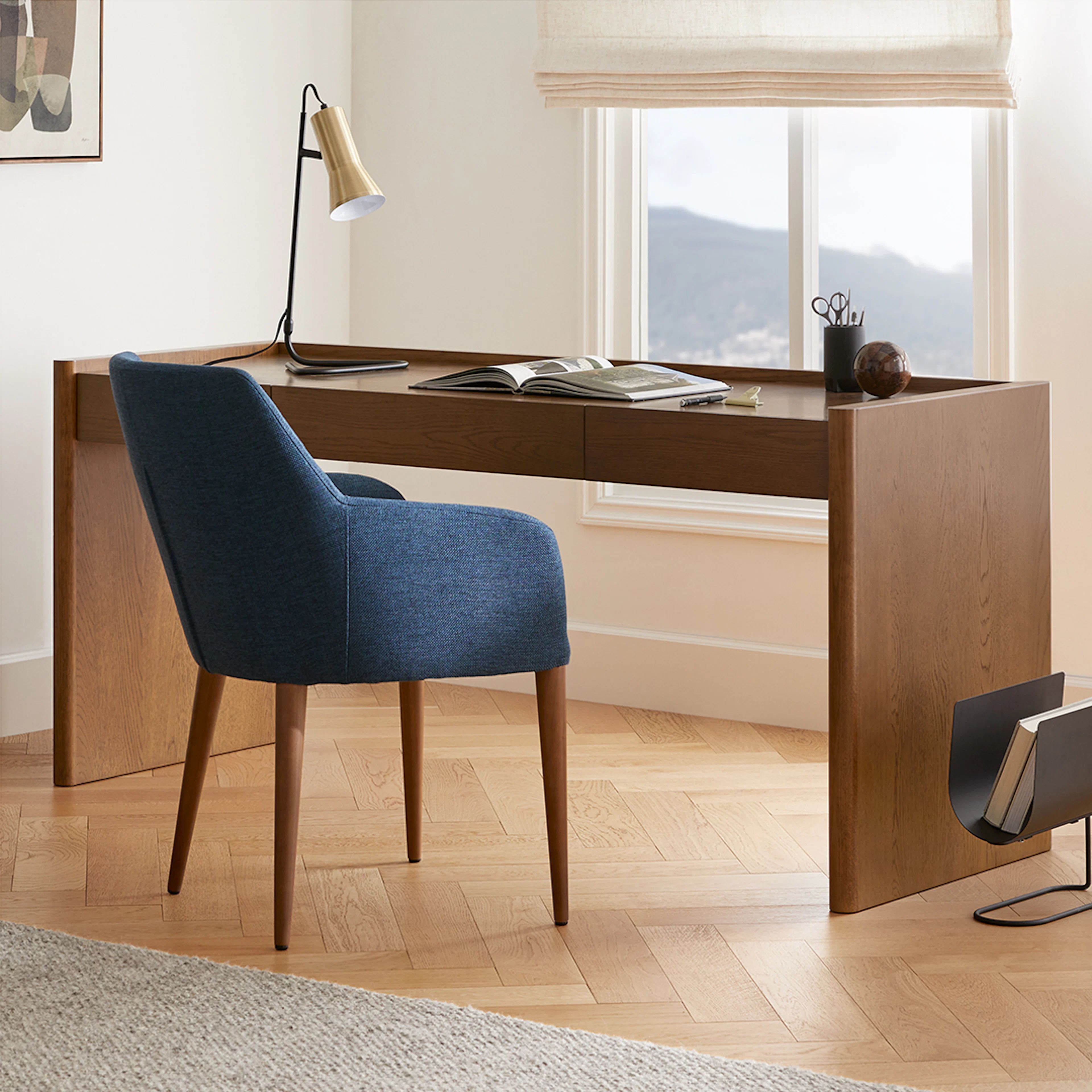 Torme L-Shape Desk Set in Smoked Oak | Stylish & Functional
