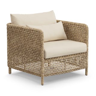 Robbi 32.5" Outdoor Lounge Chair - Dravite Ivory