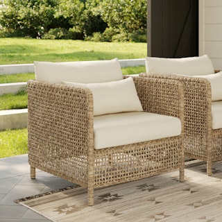 Robbi 32.5" Outdoor Lounge Chair - Dravite Ivory