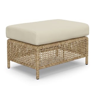 Robbi 29" Outdoor Ottoman - Dravite Ivory