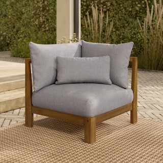 Cove 34.25" Outdoor Corner Chair Module - Basket Gray