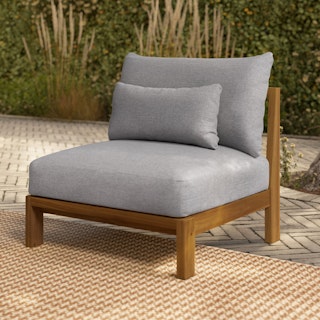 Cove 34.25" Outdoor Armless Chair Module - Basket Gray