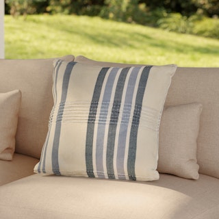 Cora Indoor/Outdoor Pillow - Wave Blue