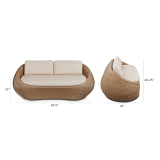 The Avila Outdoor Sofa x Swivel Chair Bundle - Primary View 1 of 6 (Click To Zoom).