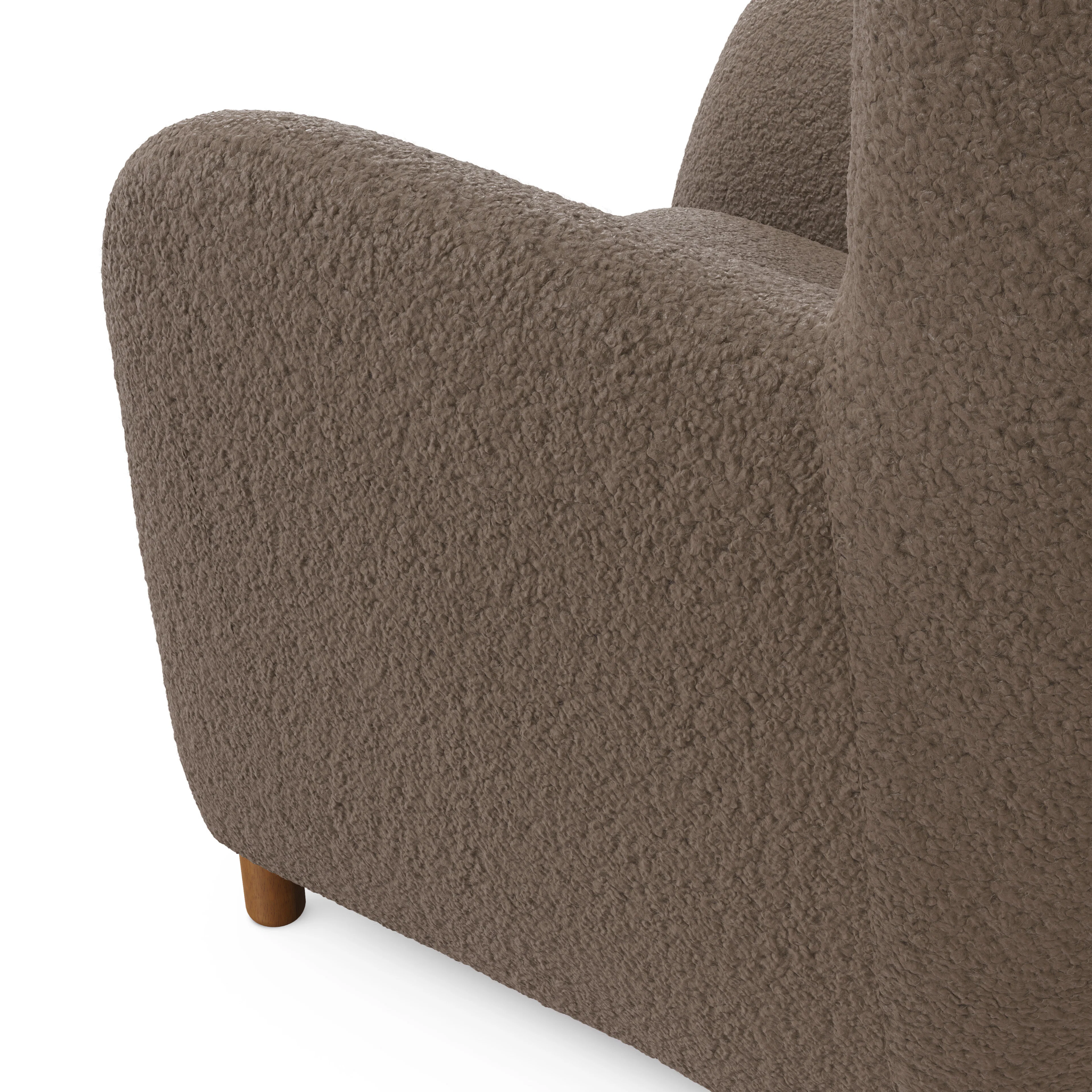 Archie 31.5" Shearling Taupe Lounge Chair - Stylish Comfort