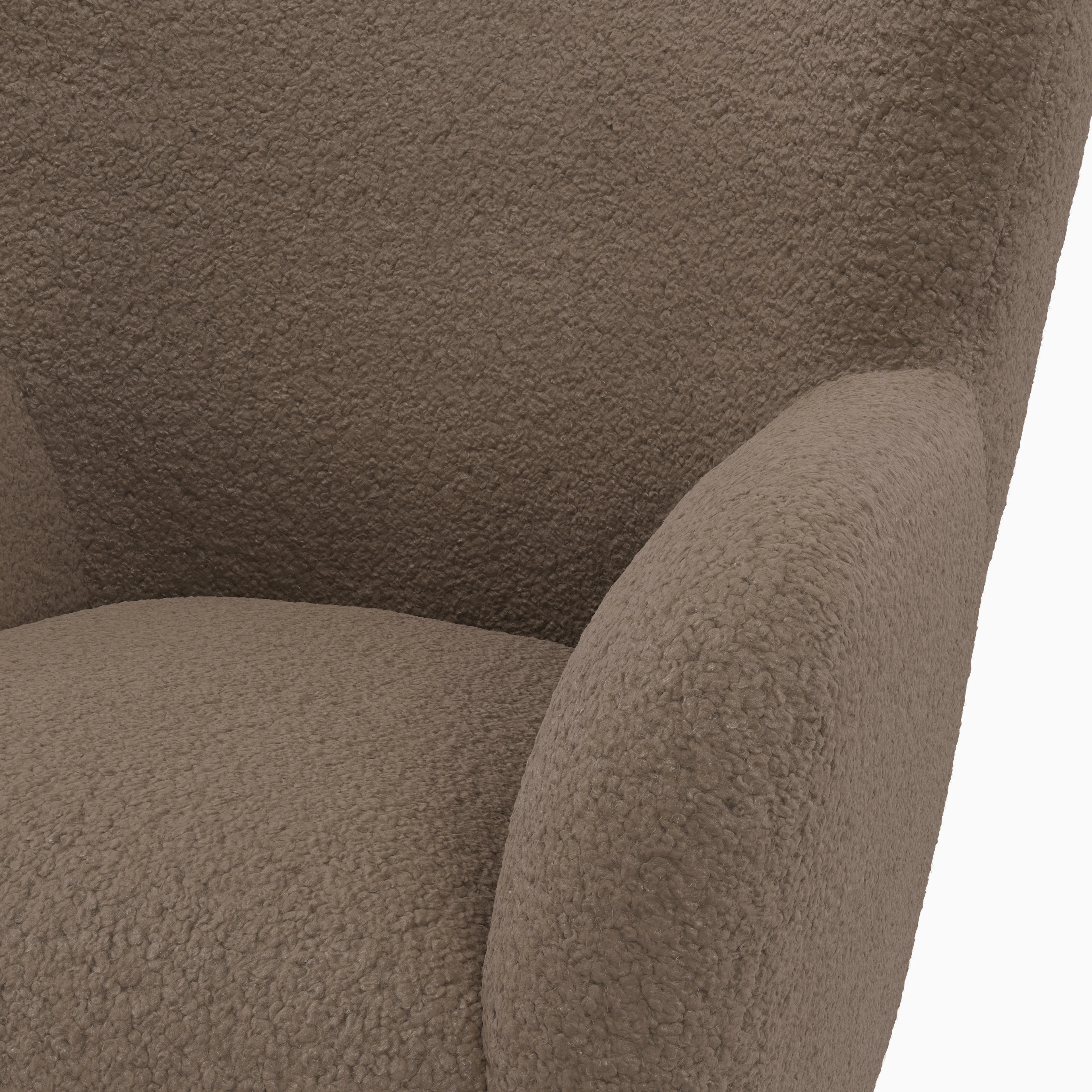 Archie 31.5" Shearling Taupe Lounge Chair - Stylish Comfort