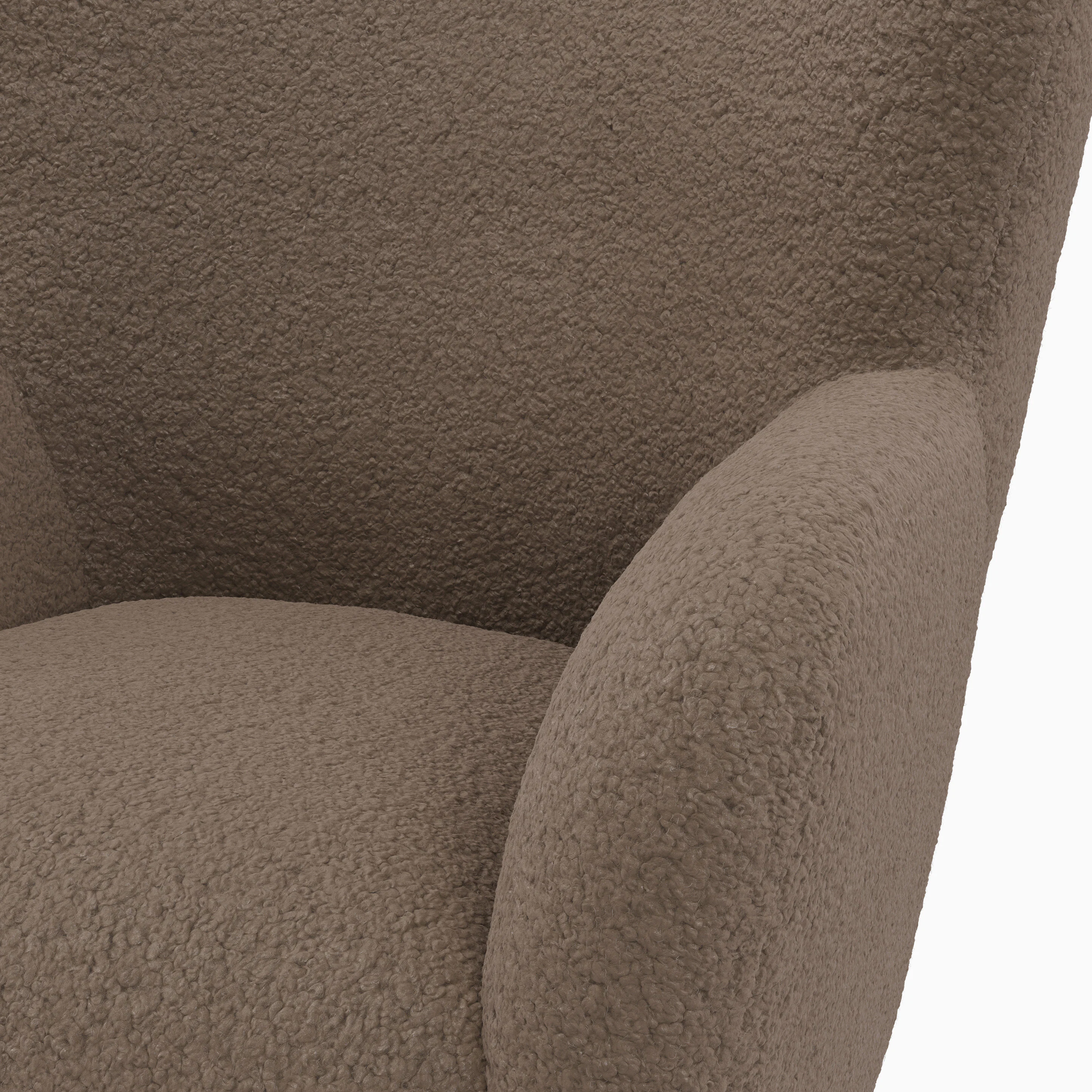Archie 31.5" Shearling Taupe Lounge Chair - Stylish Comfort