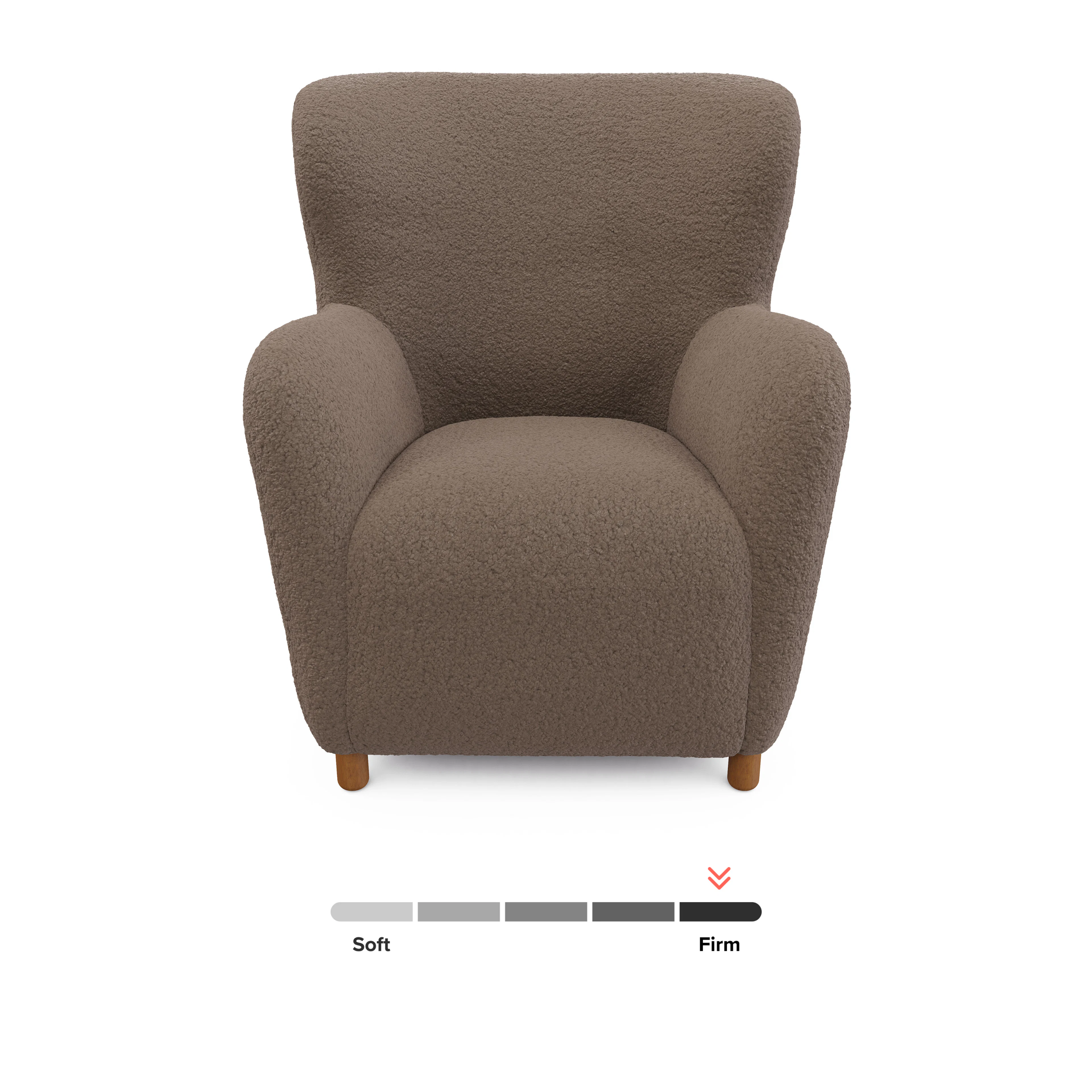 Archie 31.5" Shearling Taupe Lounge Chair - Stylish Comfort