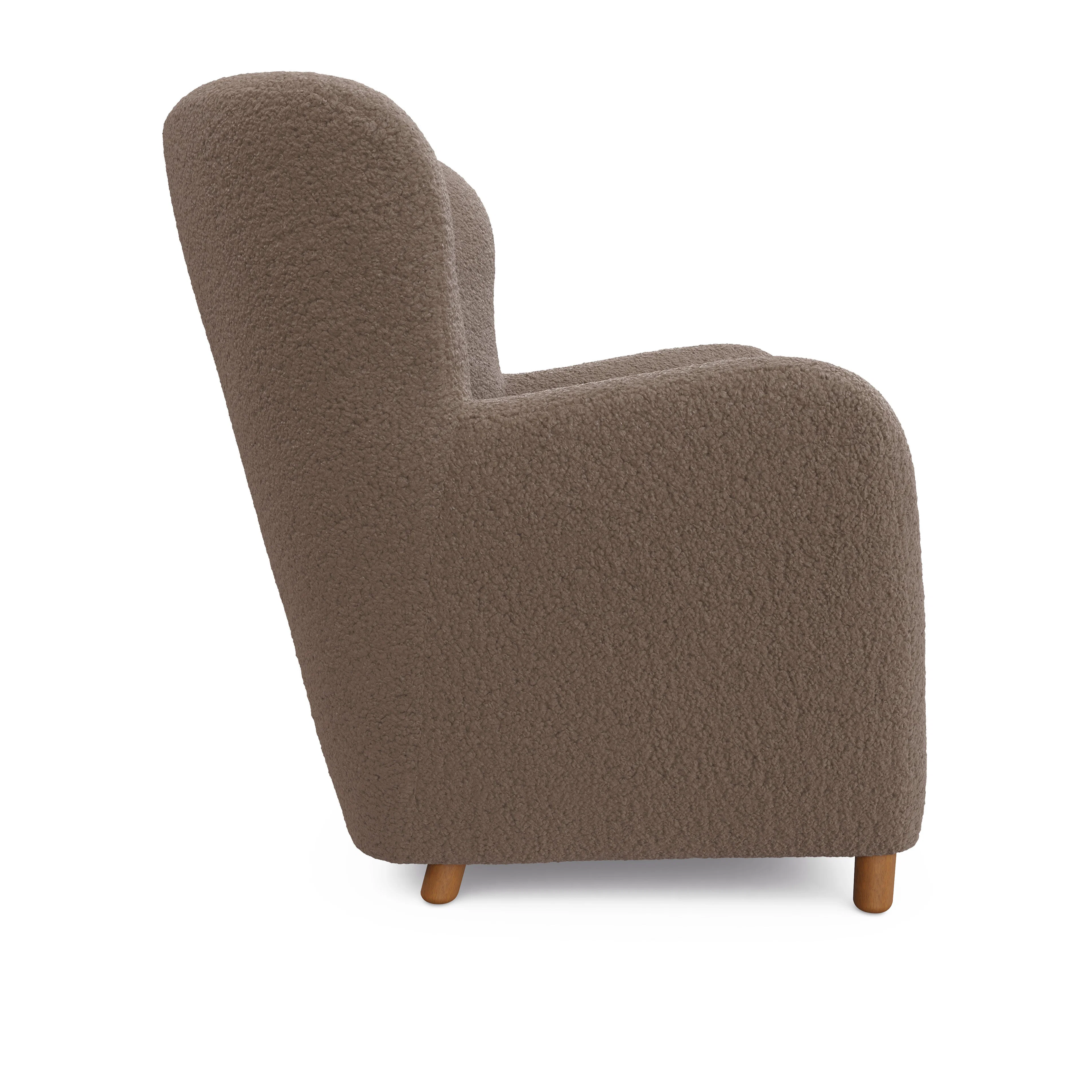 Archie 31.5" Shearling Taupe Lounge Chair - Stylish Comfort