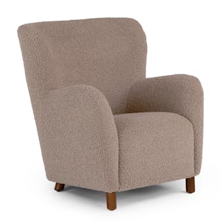 Archie 31.5" Lounge Chair - Short Shearling Taupe