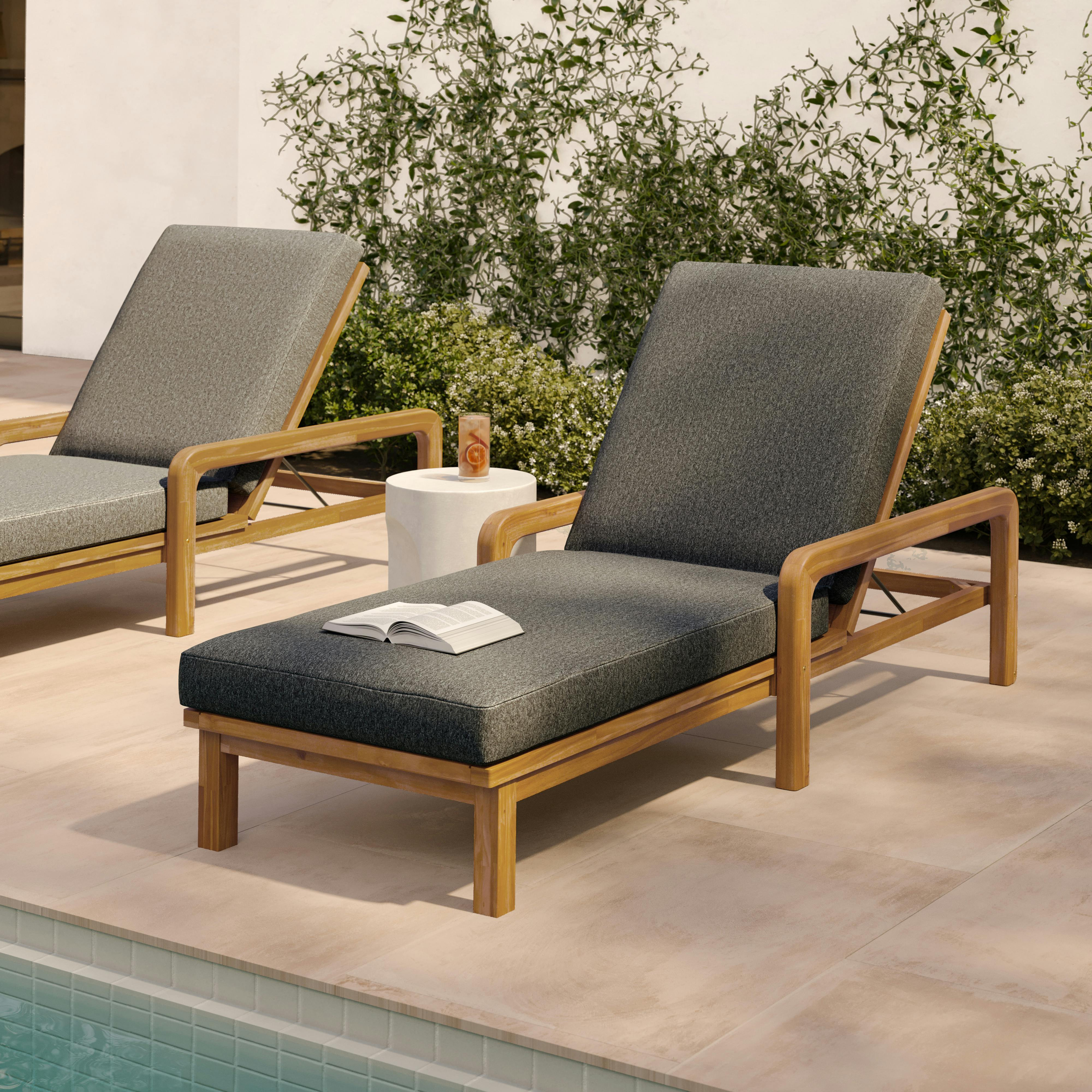 Laholm Dravite Black Chaise Lounge | Article