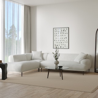 Abisko Quartz White Left Corner Sectional