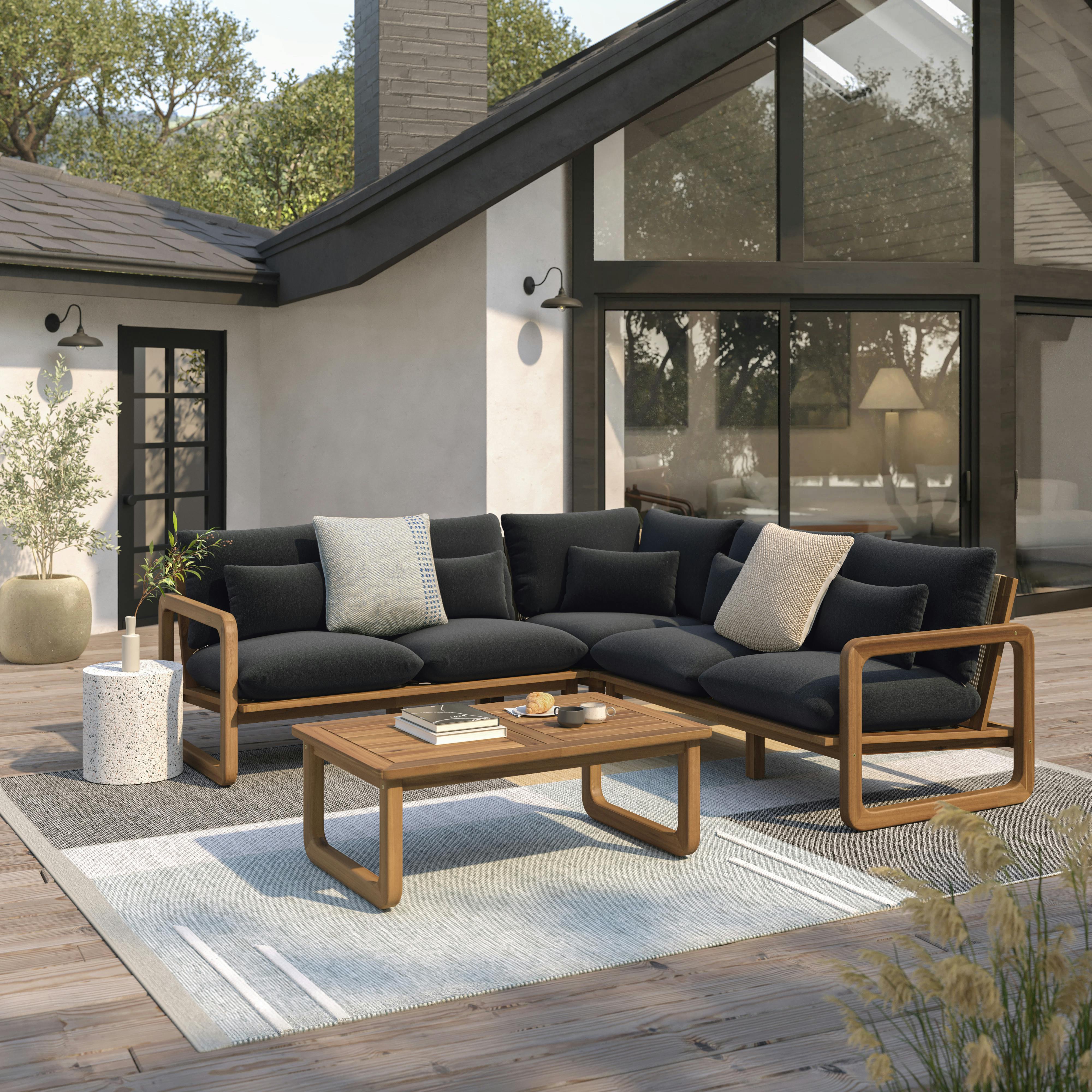 Laholm Dravite Black Corner Sectional | Article