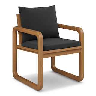 Laholm Outdoor Dining Chair - Dravite Black