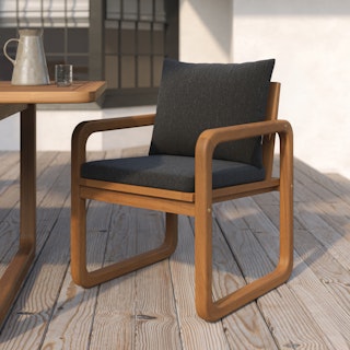 Laholm Outdoor Dining Chair - Dravite Black