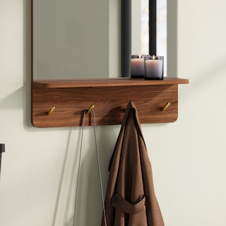 Williams 24" Ledge Shelf - Black and Walnut