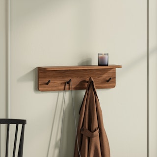 Williams 24" Ledge Shelf - Black and Walnut