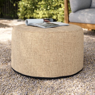 Olara 25" Indoor/Outdoor Pouf - Basket Wheat