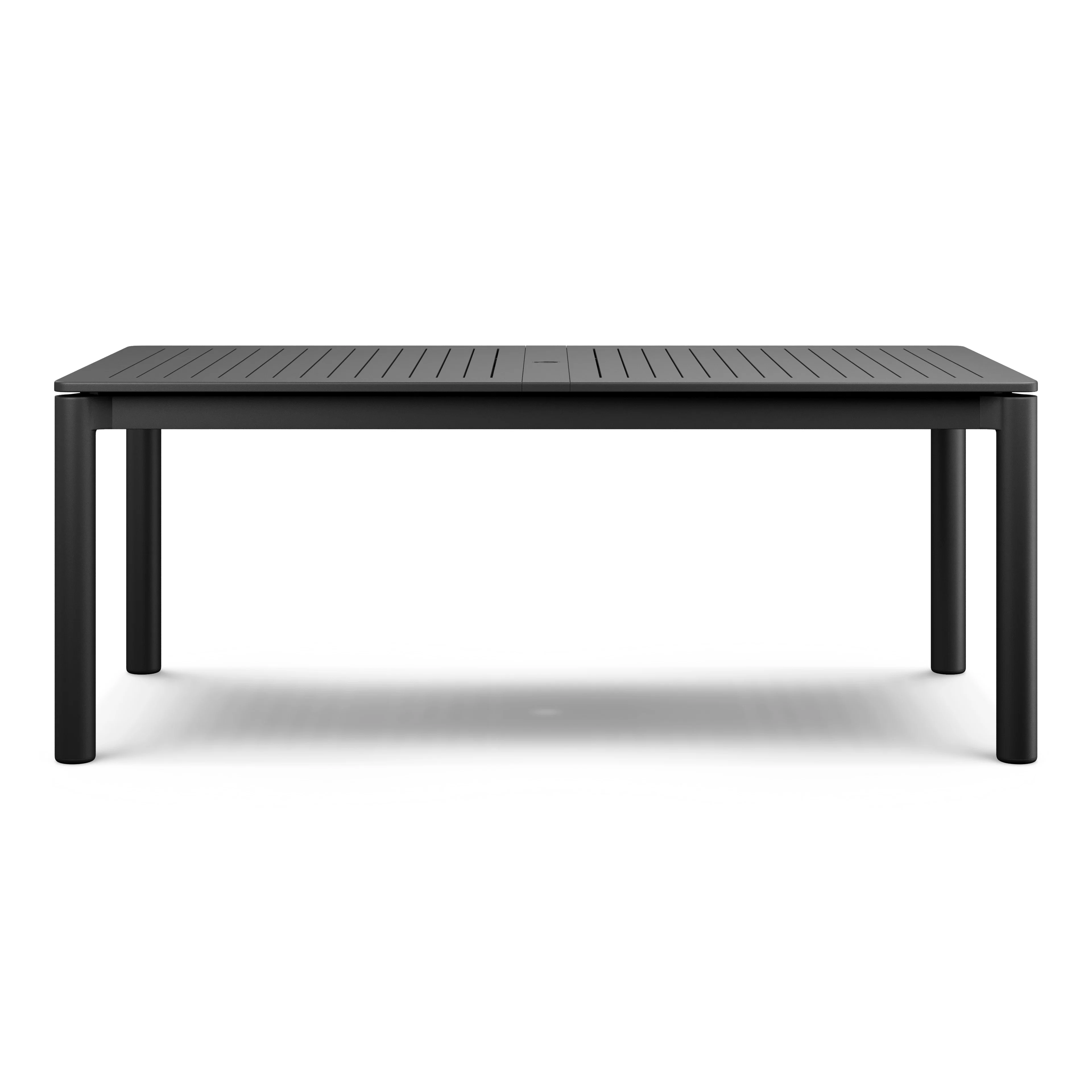Fisk 75.5" - 96" Outdoor Extendable Dining Table - Black