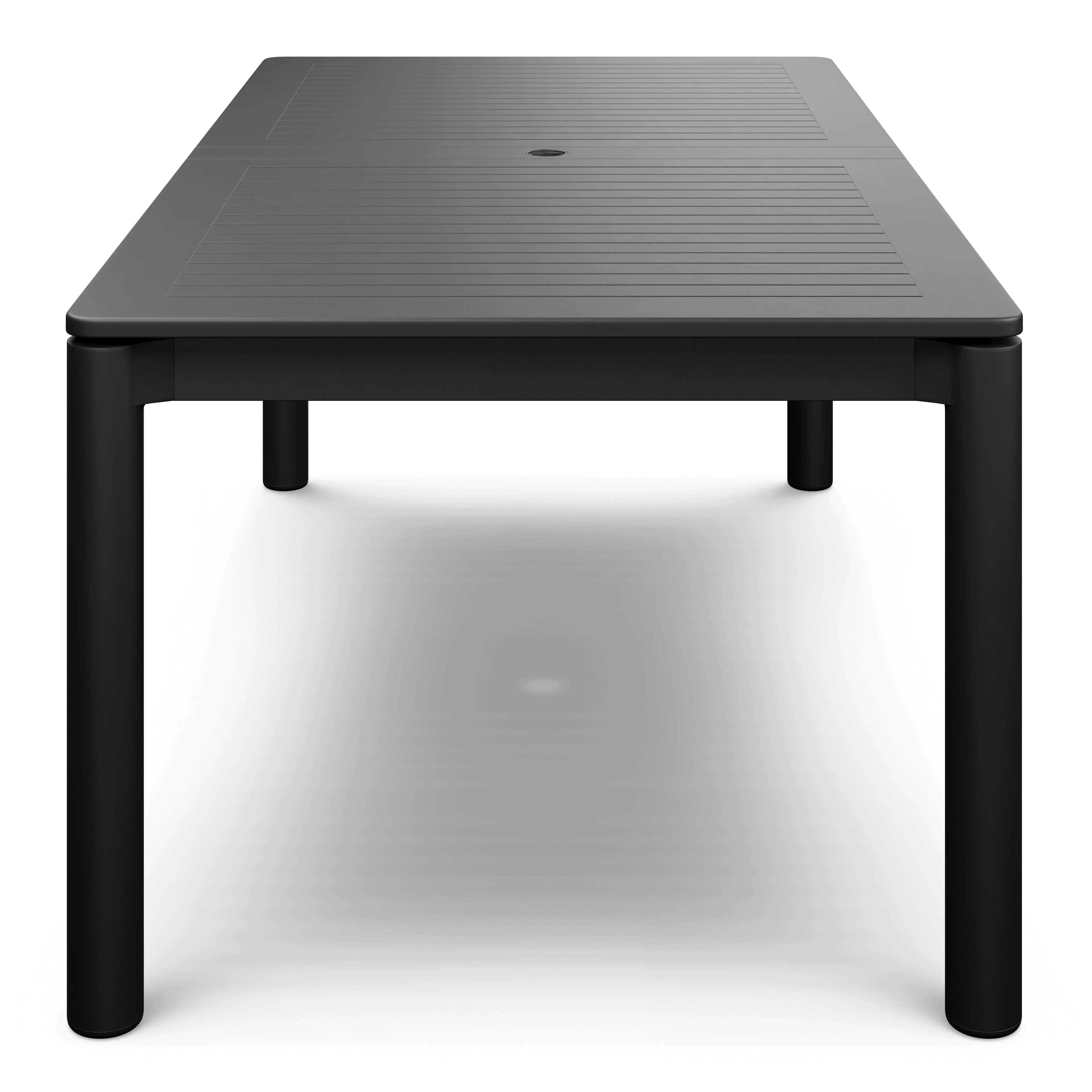 Fisk 75.5" - 96" Outdoor Extendable Dining Table - Black