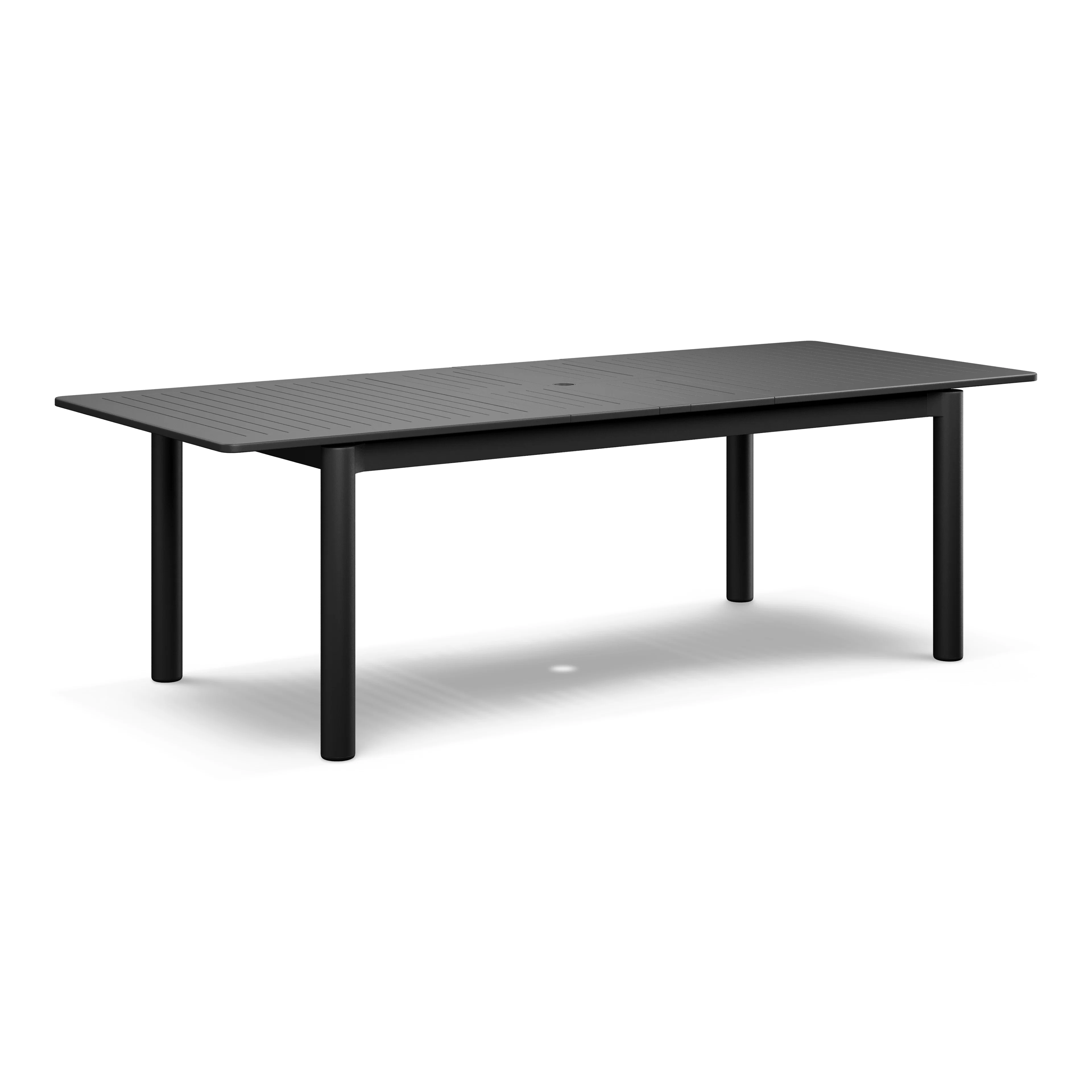 Fisk 75.5" - 96" Outdoor Extendable Dining Table - Black
