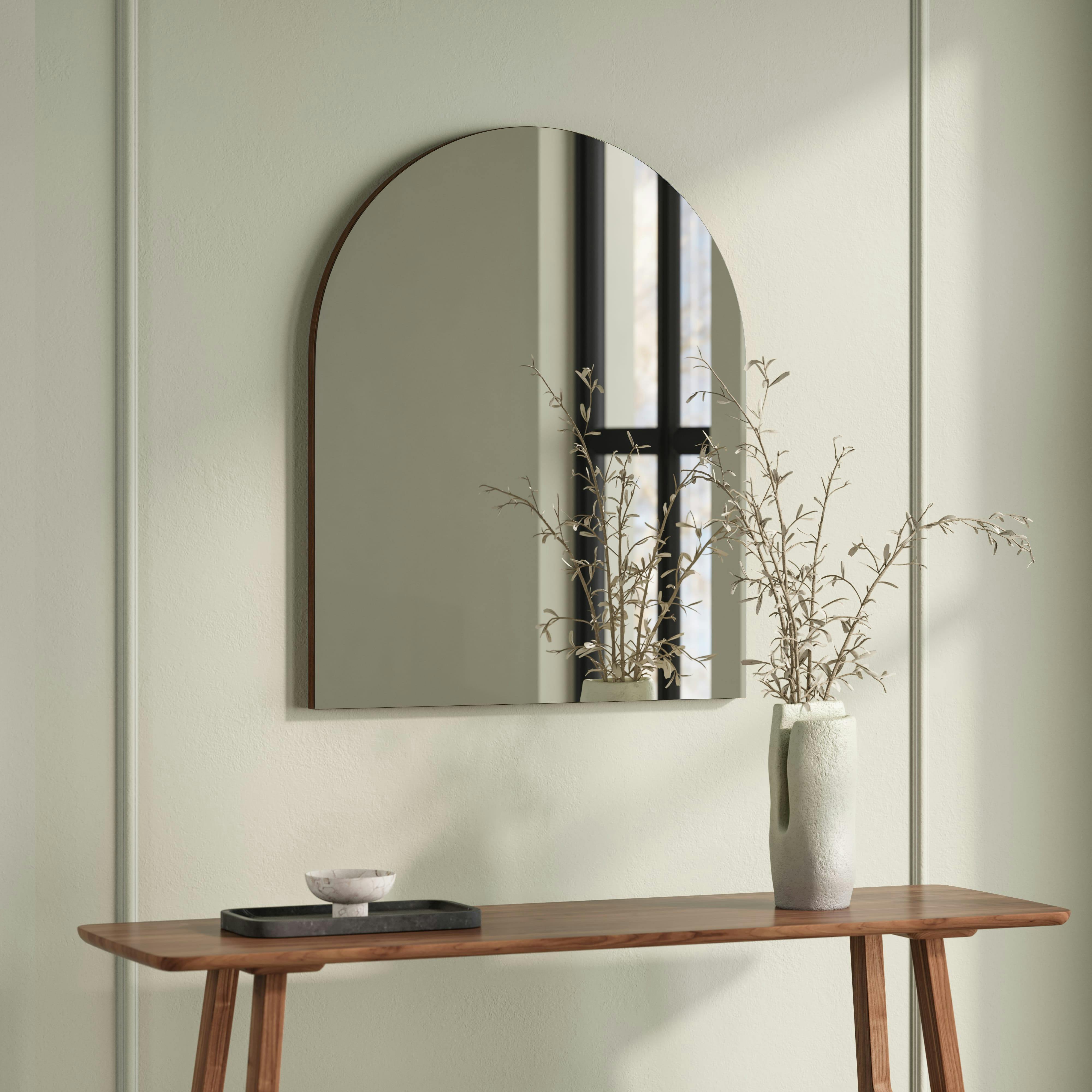 Williams Walnut Wood Arched Entryway Mirror | Article