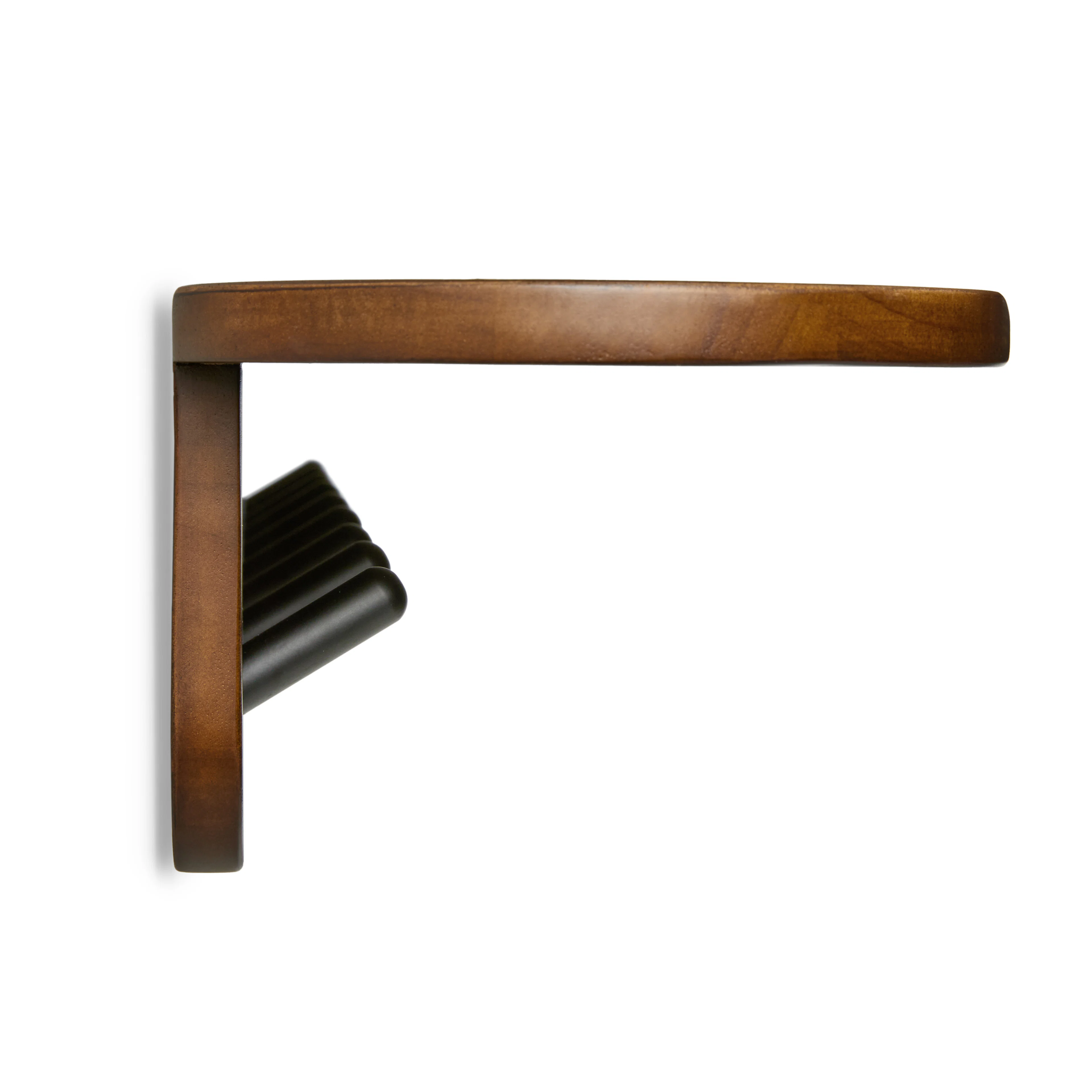 Shelly 38" Shelf and Coat Rack - Black and Walnut