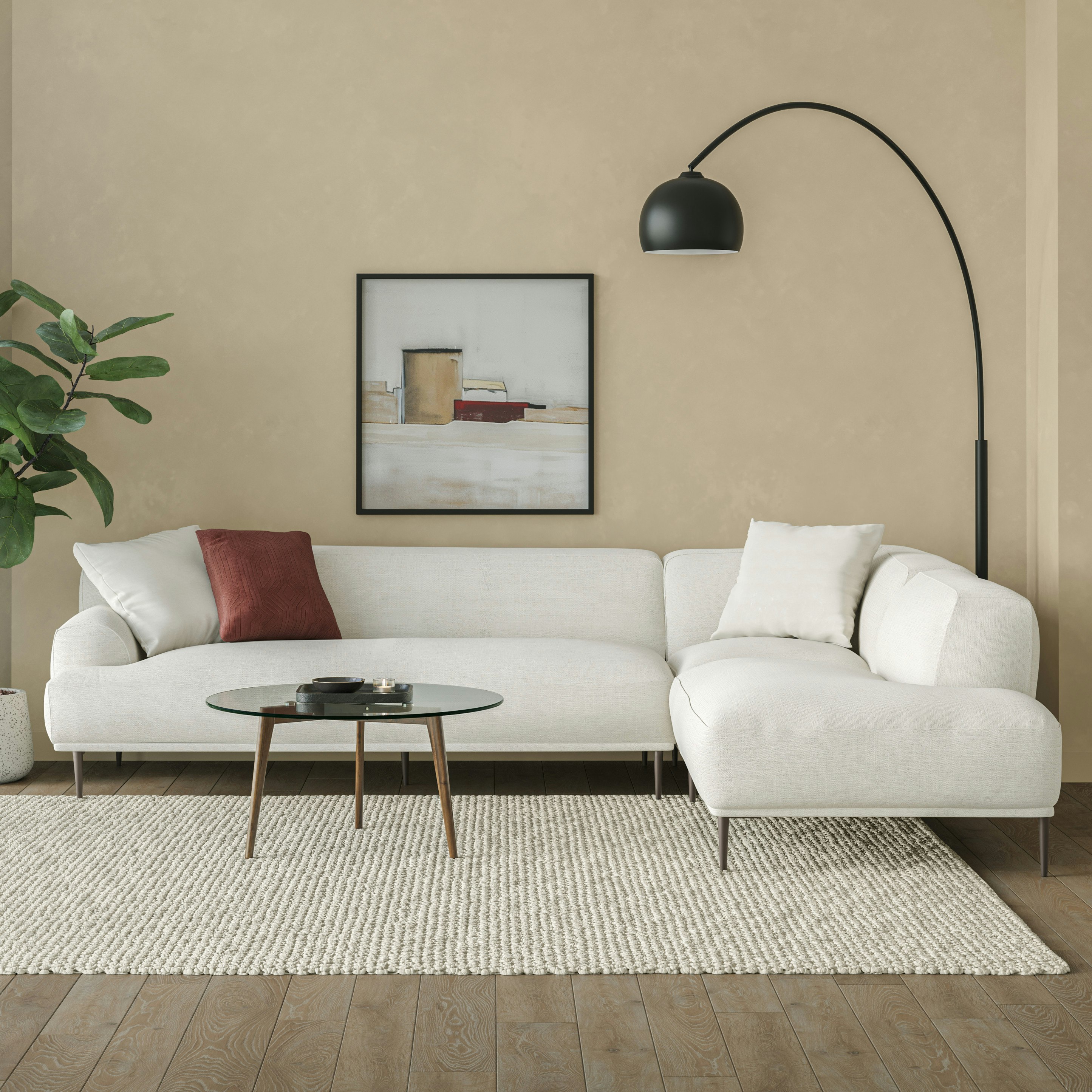 Emil quartz white sofa hotsell