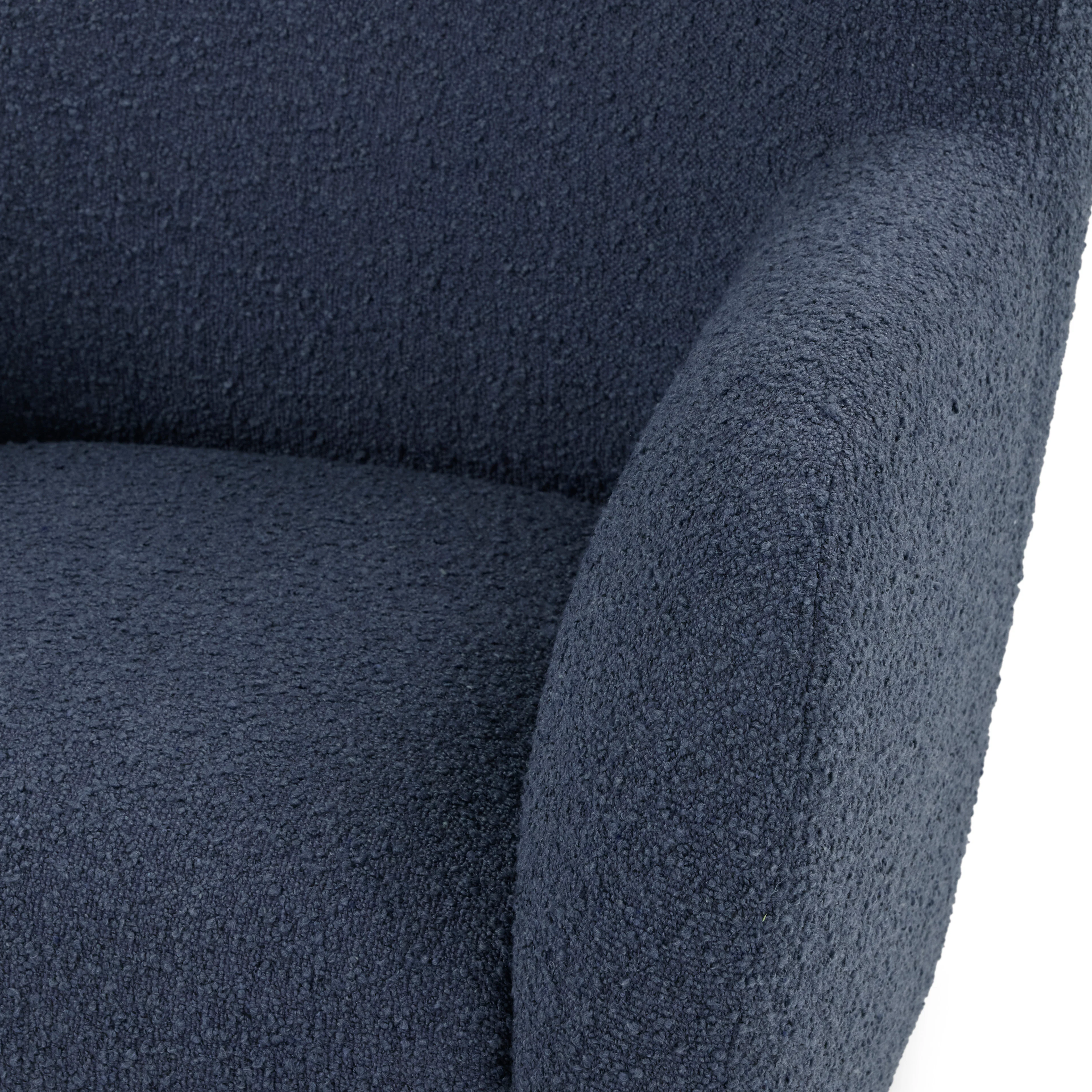 Archie 31.5" Lounge Chair - Bijou Blue Bouclé