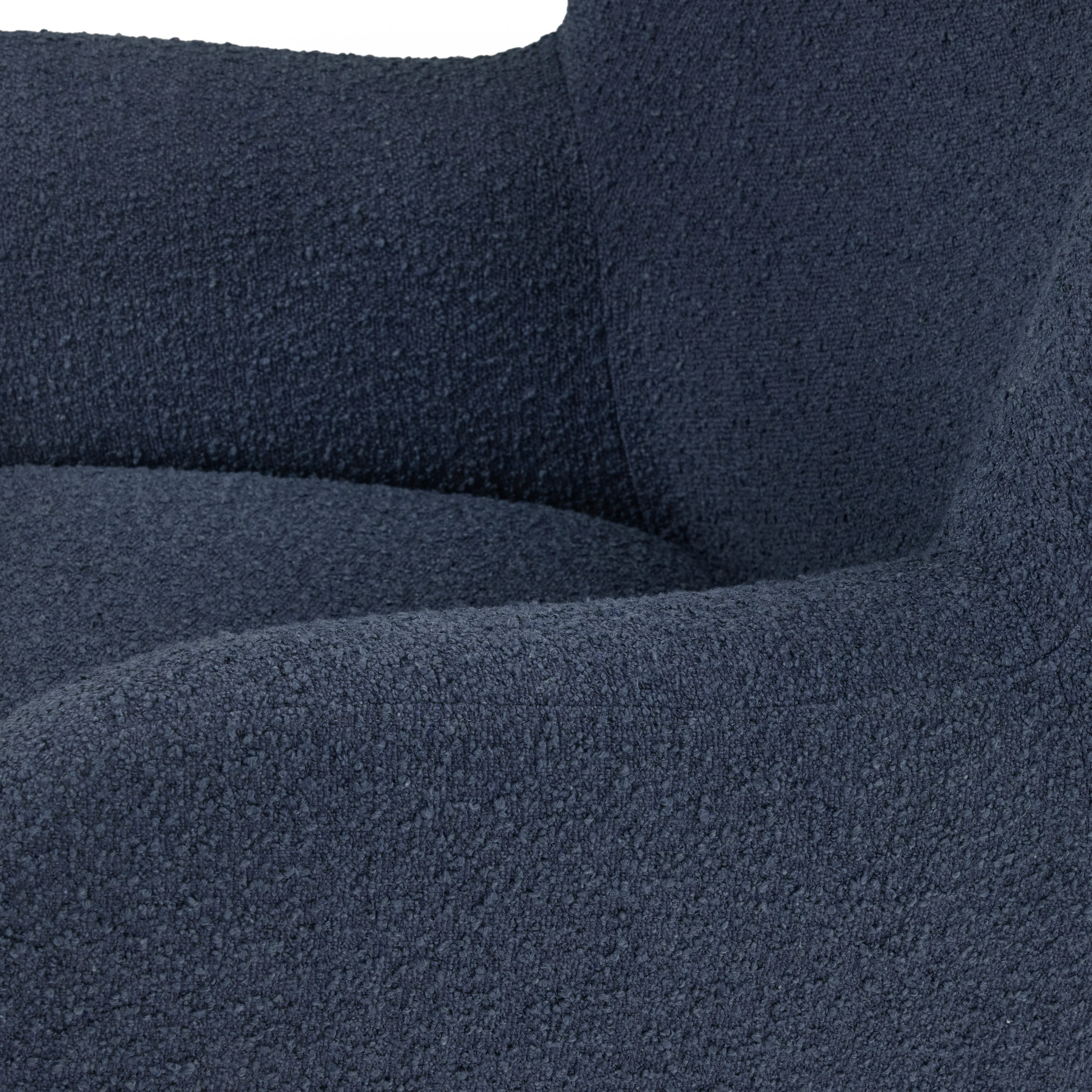 Archie 31.5" Lounge Chair - Bijou Blue Bouclé
